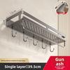 Bathroom Wall Mount Aluminum Storage Shelf With Removable Design For Toilet And Vanity Use