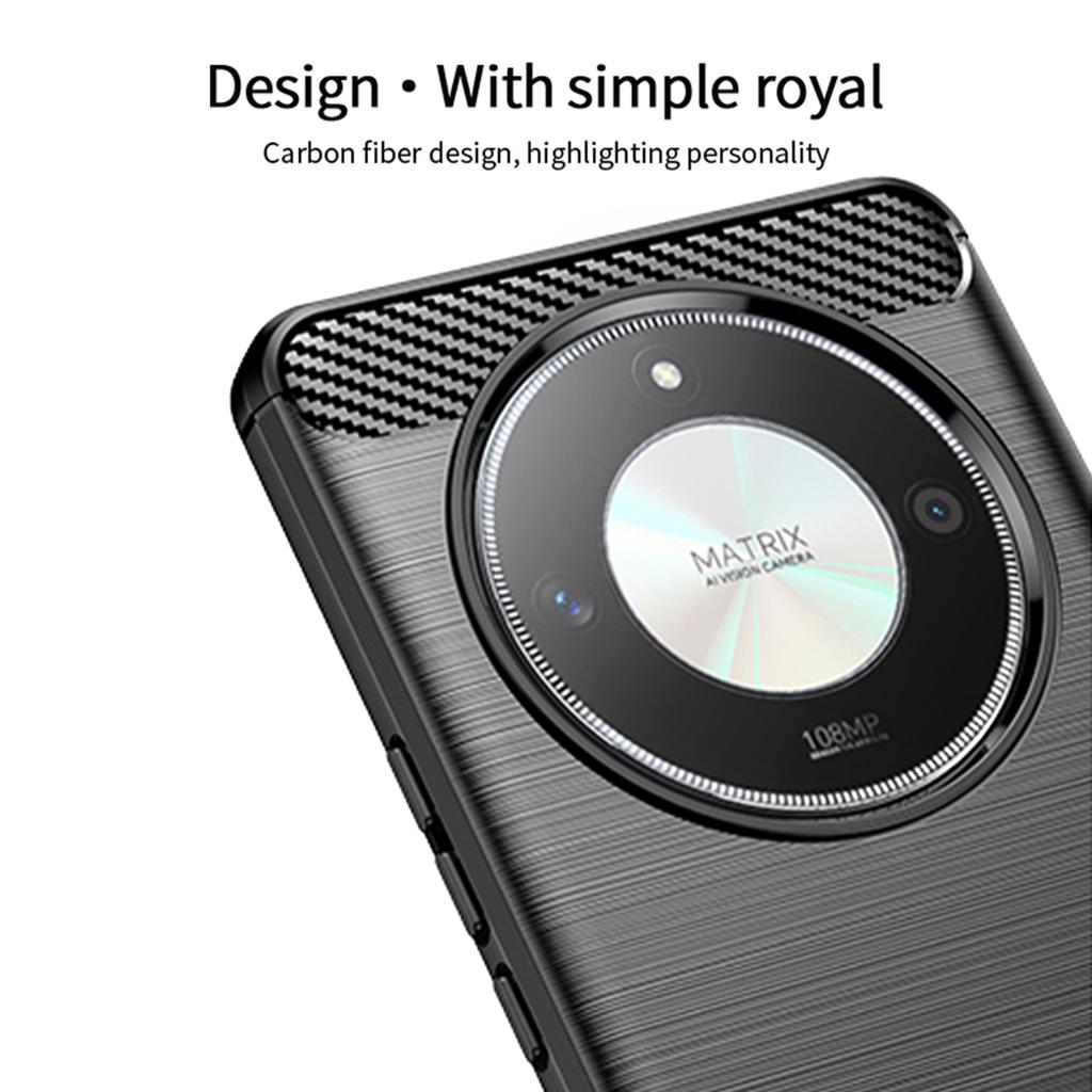MOFI JK TPU Series-1 For Honor X9b 5G/Magic6 Lite 5G Case Carbon Fiber Texture TPU Phone Cover