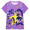 19772 Bambina Ragazza Lily Lovebraids Stampa Papavero Maniche Corte T-Shirt Pantaloni Pantaloncini 2pz/Set