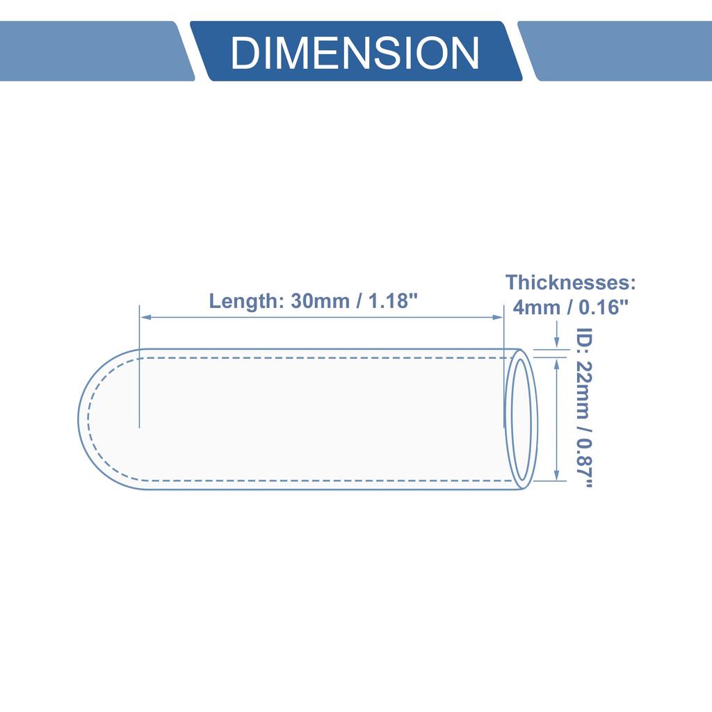 X AUTOHAUX 1pcs Length 30mm Inner Diameter 22mm/0.87" Black Car Silicone Rubber Hose End