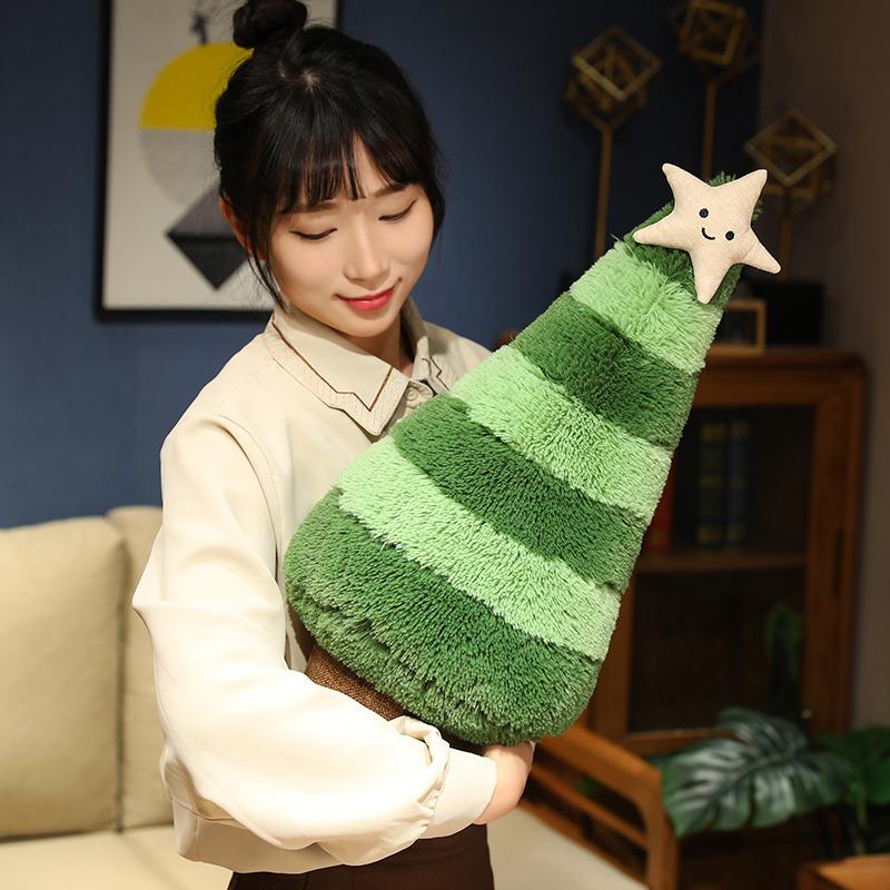 New Lifelike Christmas Tree Plush Stuffed Toy Doll Pillow Holiday Home Decoration Ornament Baby Child Girlfriend Christmas Gift