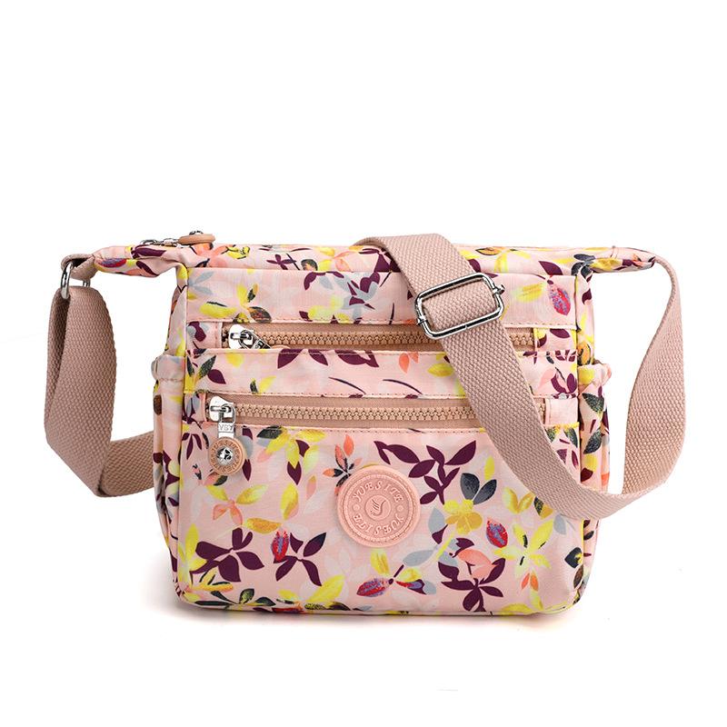 2025 New Fashion Nylon Printed Messenger Bag Large-capacity Multi-layered Flower Shoulder Bag Casual Joker Ladies Crossbody Bag