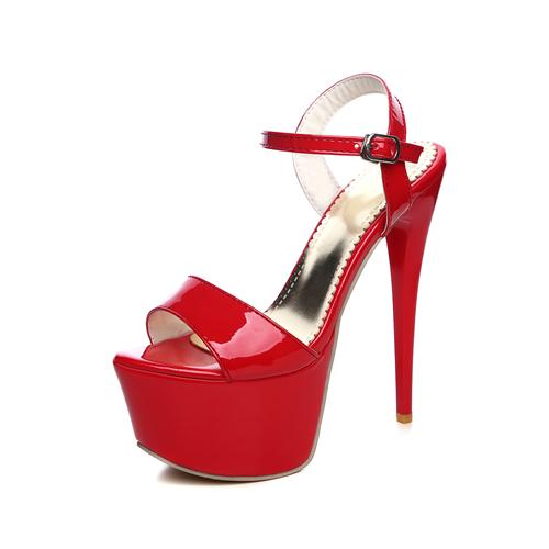 Fashion Summer Women Sandals Platform Flip Flops Sexy Red White Extreme 16cm High Heels Luxury Party Wedding Dance Shoes Lady Large Size