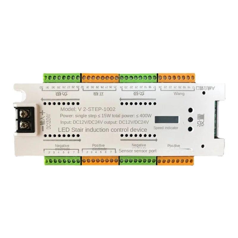 

PIR датчик движения, светильник для лестницы, 12 В-24 В постоянного тока, интеллектуальный контроллер обнаружения тела, 32 ступени, встроенный контроллер светодиодной ленты