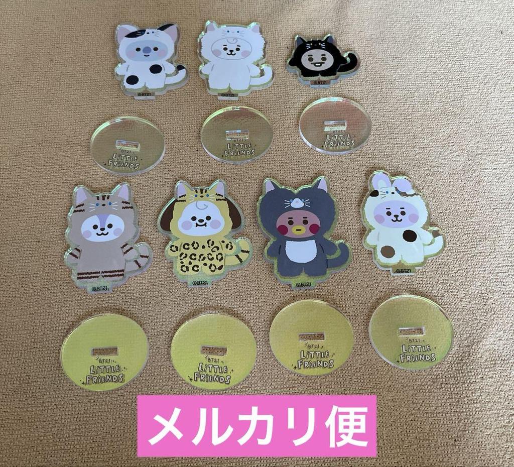 [USED] BT21 Cat ver. LINE FRIENDS Shibuya Acrylic Stand Gacha Complete