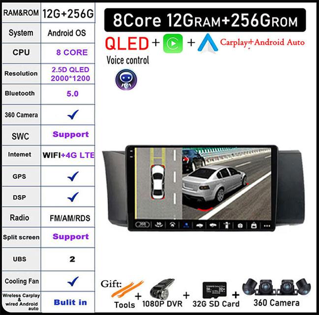 9 Inch LHD DSP Android 14 For Subaru BRZ 2012 - 2016 Car Carplay Stereo Wifi Navigation Player Autoradio Radio GPS Multimedia