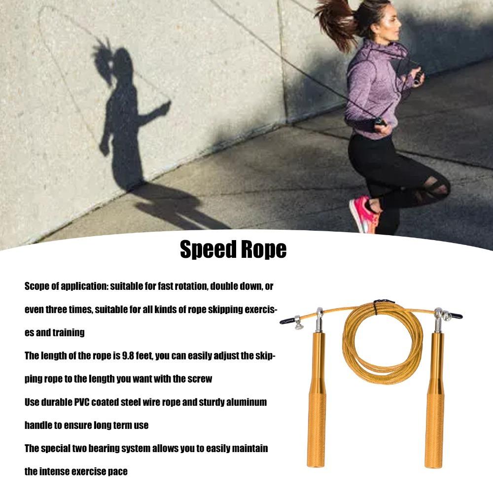 Length 3m Steel Core Skipping Rope Fitness Training Jump Rope  Home Portable Body Training