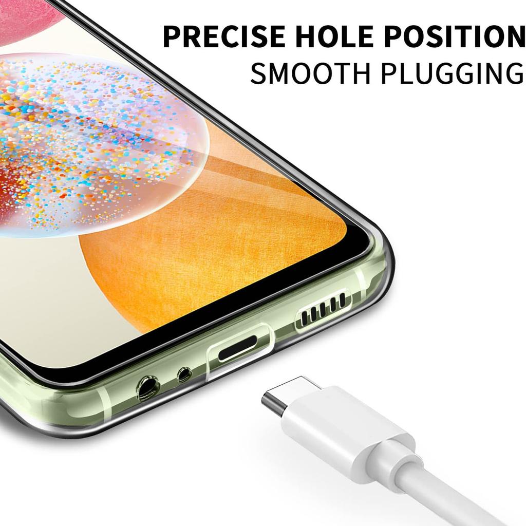 For Samsung Galaxy A35 5G Clear Case TPU Airbag Protection Phone Cover with 3Pcs 2.5D Screen Film