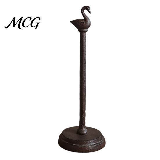 European Style Kitchen Roll Holder Paper Towel Holder, Multi-Purpose Storage Stand for Rolls Plastic Wrap And Paper, Durable Retro Cast Iron D