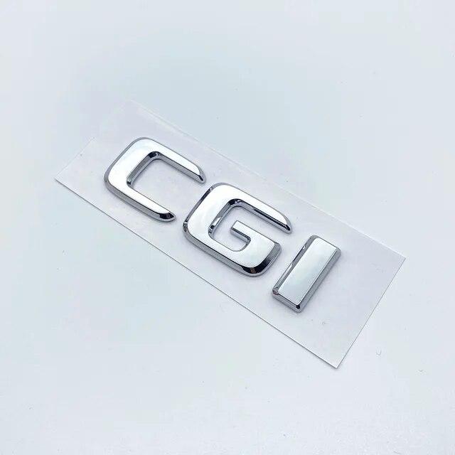 Buchstaben-Emblem für Mercedes Benz CDI CGI TDI 4Matic, Auto-Styling, Kofferraum-Typenschild, Logo-Aufkleber, flache Schriftarten, silberfarben, glänzend, Schwarz