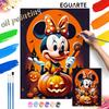 Minnie Mouse Halloween Pumpkin Oil Painting Handmade Painting Kit Diy Home Room Decoration Gift