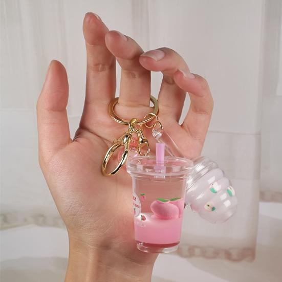 6 g di olio per labbra al miele, portachiavi idratante, design non irritante, idratante universale, riduce la pelle morta, leggero, tazza da tè al latte, lucidalabbra, olio per donne