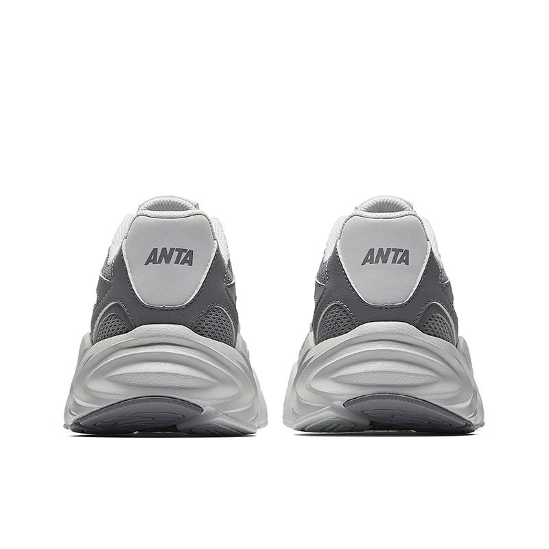 Anta Retro Versatile Non-Slip Breathable Low-Top Casual Running Shoes Men Sneaker Gray 912515505-2
