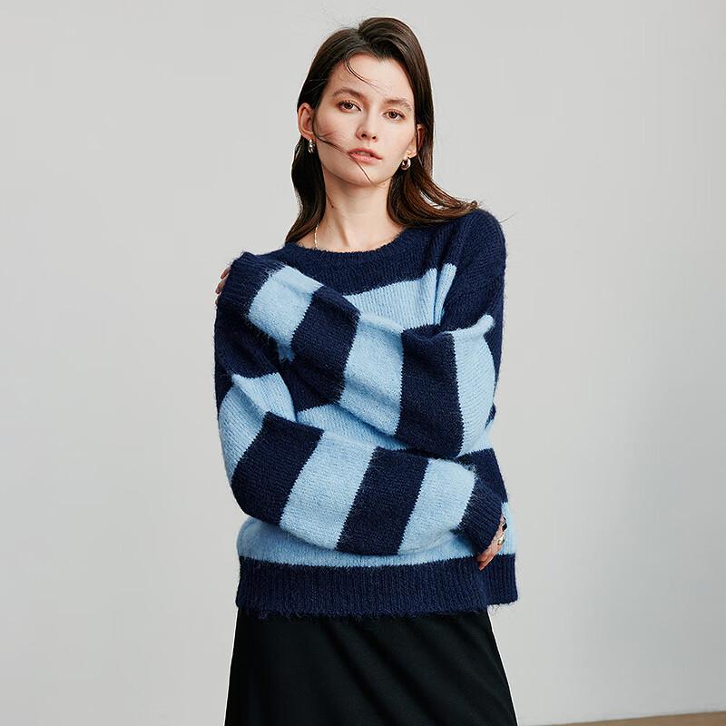 Chuyu Damen-Strickpullover mit Retro-Streifen, Herbst 2025