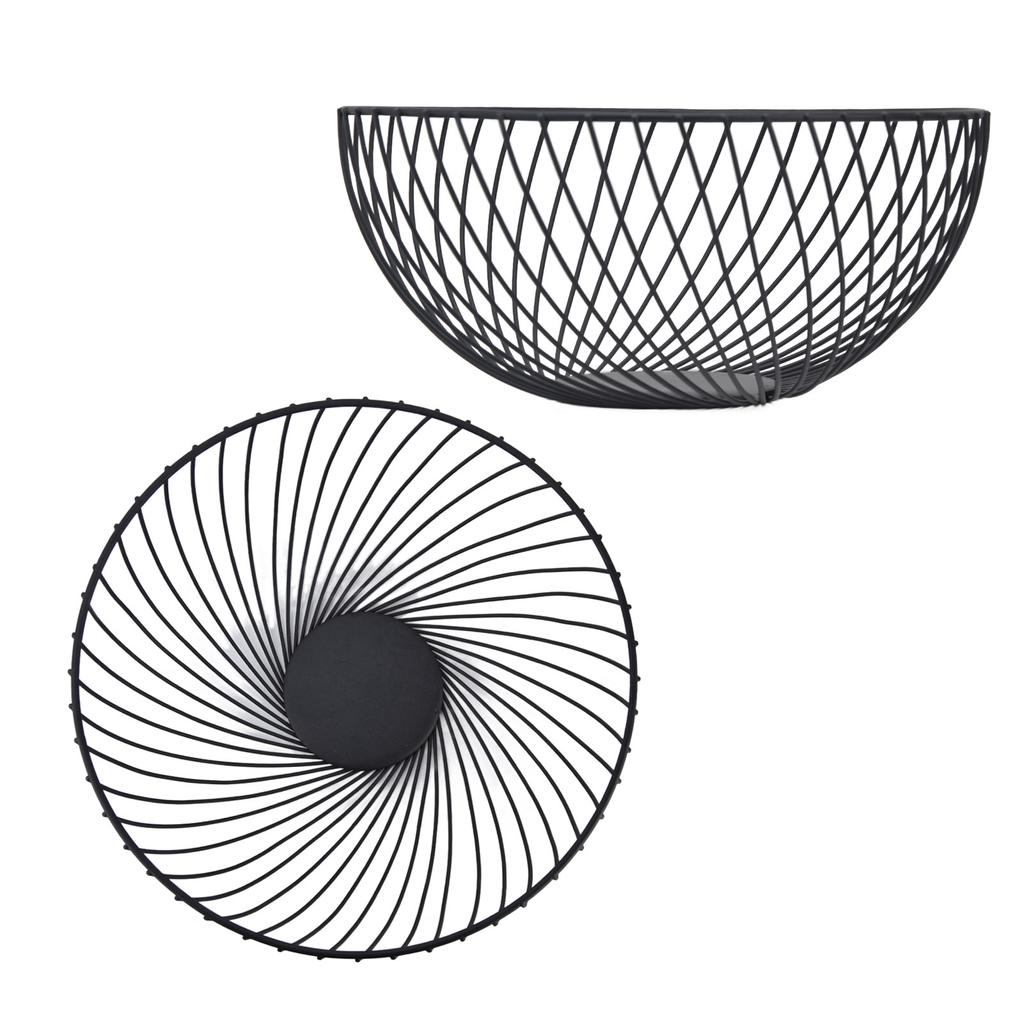 Fruit Bowl Iron European Style Simple Antiskid Design Carry Easily Household Fruit Basket for Snack