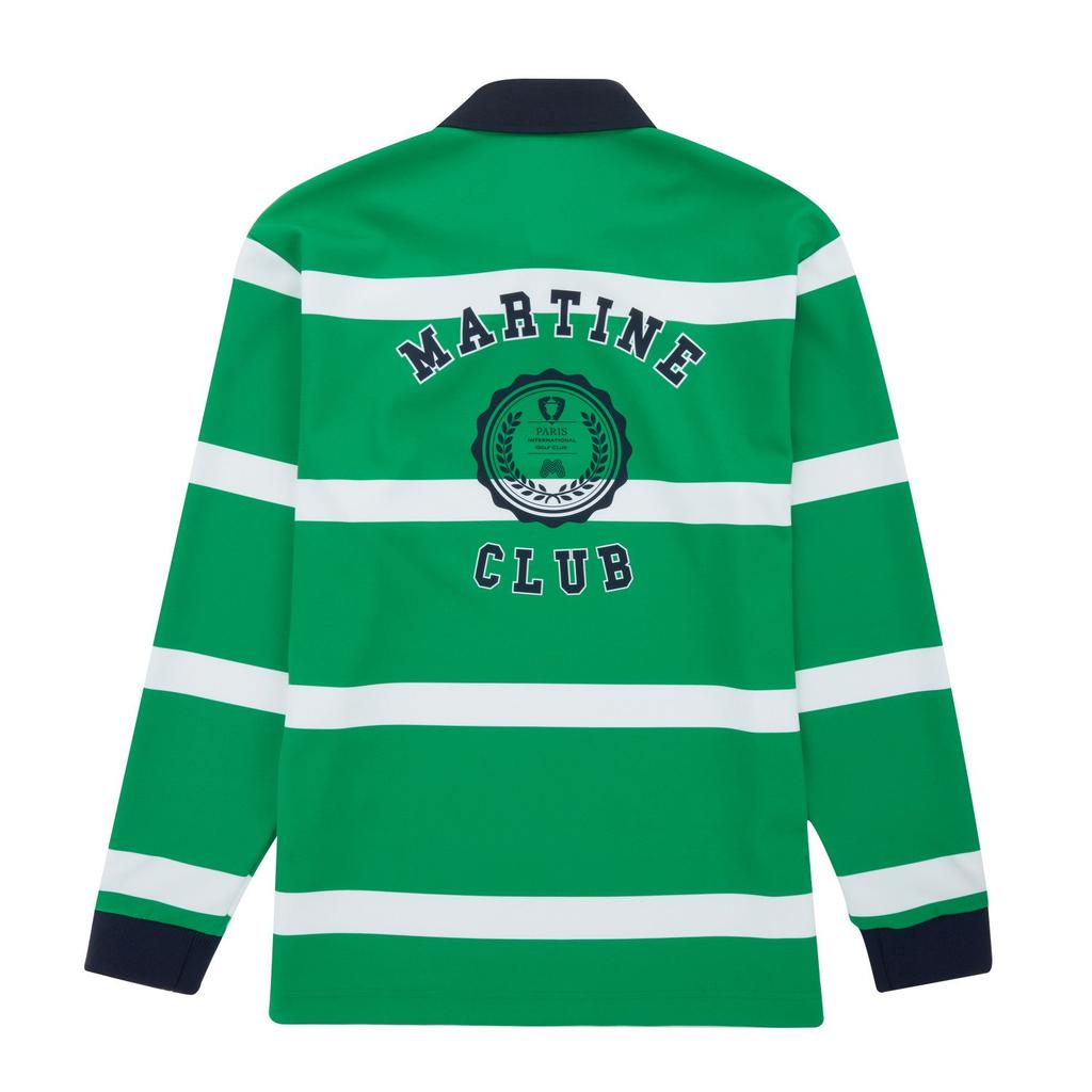MARTINE GOLF Block Stripe Polo Shirts_Green (Men)