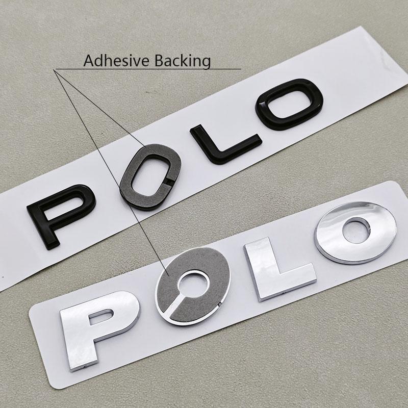 2026 Hot For Volkswagen VW 3D ABS Logo Polo Letters Badge Car Rear Trunk Emblem Sticker for Volkswagen VW Polo 4 5 6R 6C 6N 9N M