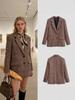 European & American Style Women's Versatile Herringbone Twill Blazer - Hot Selling Commuting Fashion