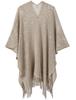 Hot-Selling Knit Shawl: Spring Summer Autumn, Hollow Design, Tassel Trim, Solid Color, Lightweight for European & American Styles.