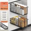 Pull-Out Mesh Storage Basket with Rails for Kitchen Cabinets