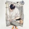 Comic L Love I Is A An I Illusion Throw Flannel Throw Blanket Suitable for Sofa Living Room Bedroom