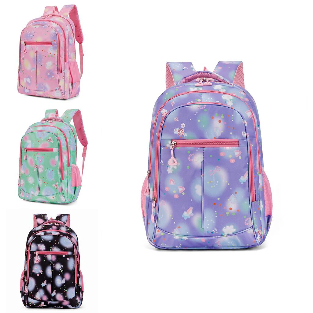 Casual Kids Backpack With Striped Pattern And Polyester Lining For Daily Use