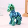 3D Printed Toy Sunshine Rainbow Horse Simulated Statue Cute Pony Joint Tail Movable Figurine Office Decor Children'S Gift