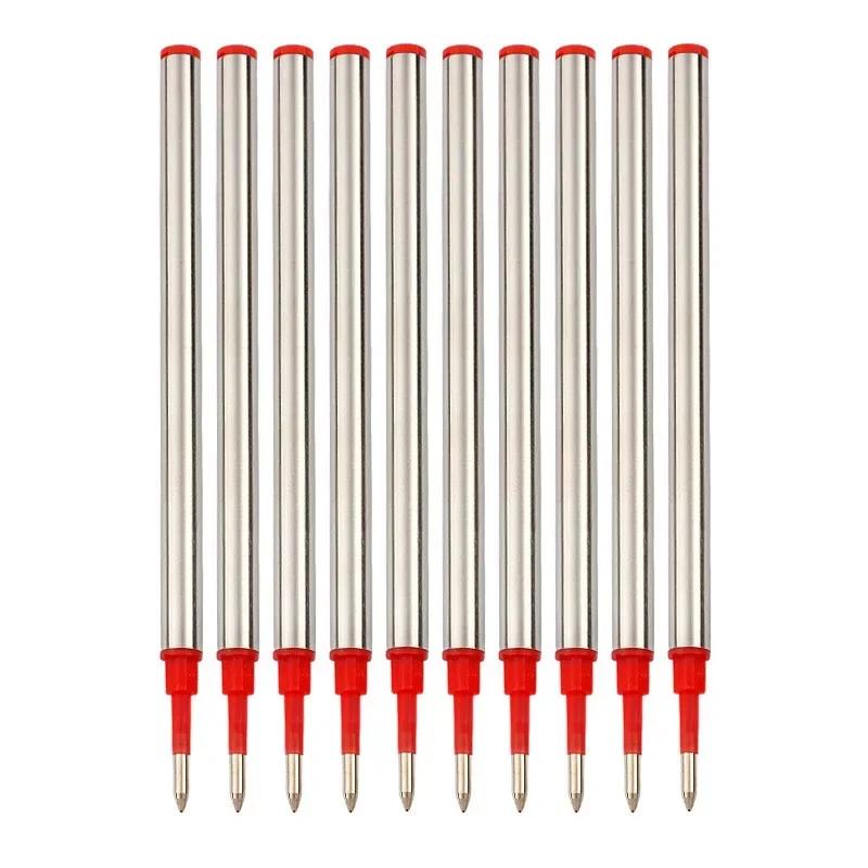 3/20 PCS 11.4cm Threaded Rotary Metal Pen Refills Blue/black/red Ballpoint Pen Rod Signing Pen Refill Office School Stationery