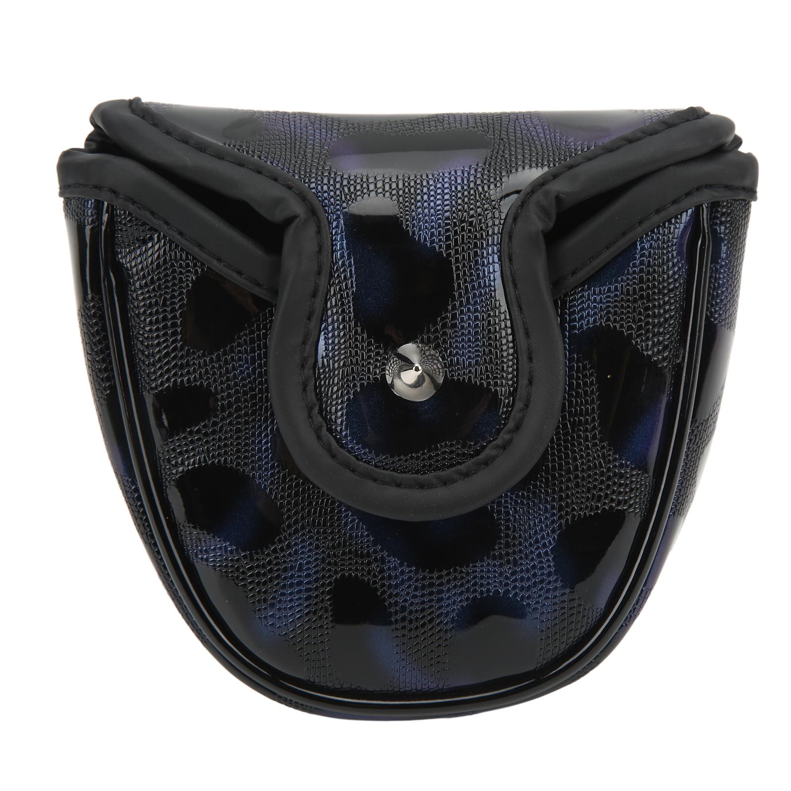 

Head Cover Putter PU Headcover Inner Plush Waterproof with Rivets Magnetic Buckle for Training Competition