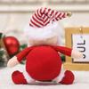 Cartoon Christmas Tree Pendant Christmas Santa Snowman Elk Deer Handmade Gnomes Plush Table Decorations Doll Xmas Decoration