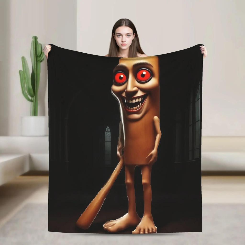 TUNG TUNG TUNG SAUR Italian Brainrot Animal Warm Plush Throw Blanket for Boys Girls Fashion Home Decor Soft Flannel Bedspread