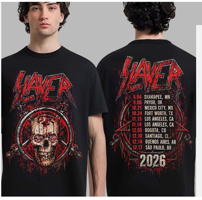 Slayer Reign in Blood 40th Anniversary Tour 2026 T-Shirt