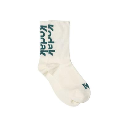 Kodak Apparel Lettering Point Crew Socks IVORY