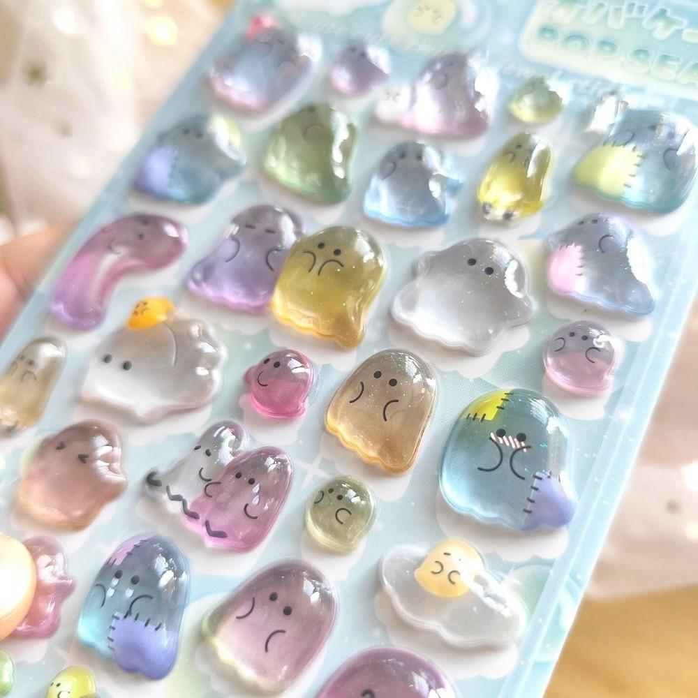 Cute Pop Seal Stickers 3D Effect Ghost Stickers Adorable Decor Cartoon Stickers  Scrapbooking