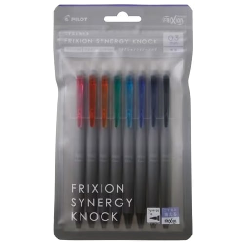 PILOT Ballpoint Pen Frixion Synergy Knock 0.3mm 8 Color Set LFSK138C