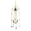 Faux Crystal Suncatcher for Window Natural Stone Rainbow Maker with Prism Pendant for Indoor Outdoor