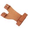 Archery Shooting Glove Brown Hand Guard PU Leather 2 Finger Protector Left Hand Protective Guard