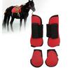 4 Pcs Horse Tendon Boots Set Soft Anti Slip Cushioning PU   Tendon Guard Boots for Horses