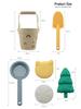 Interactive Parent-Child Silicone Beach Bucket Set for Sand, Water & Snow Play