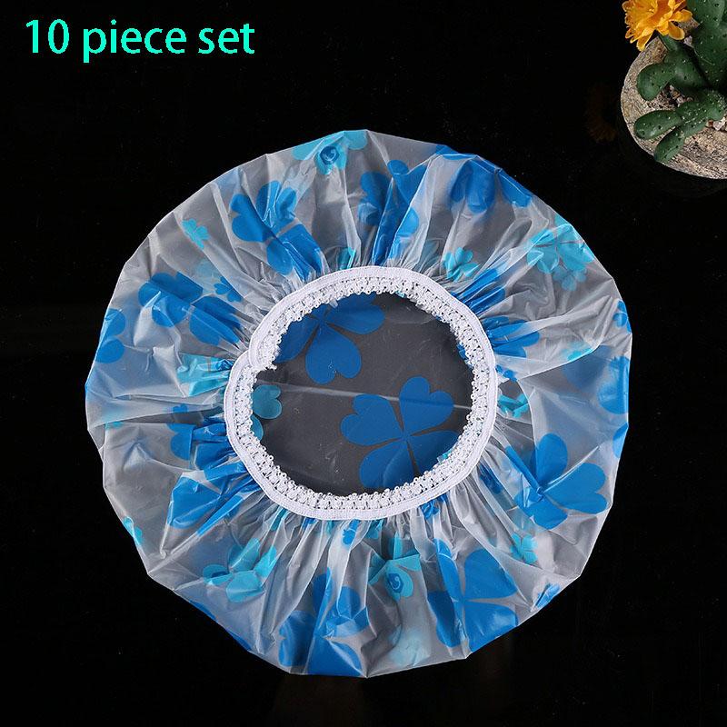 5-10PCS Thick Shower Cap For Women Waterproof Shower Cute Home Use Anti Oil Fume Foam Bath Children's Shower Cap And Head Cover