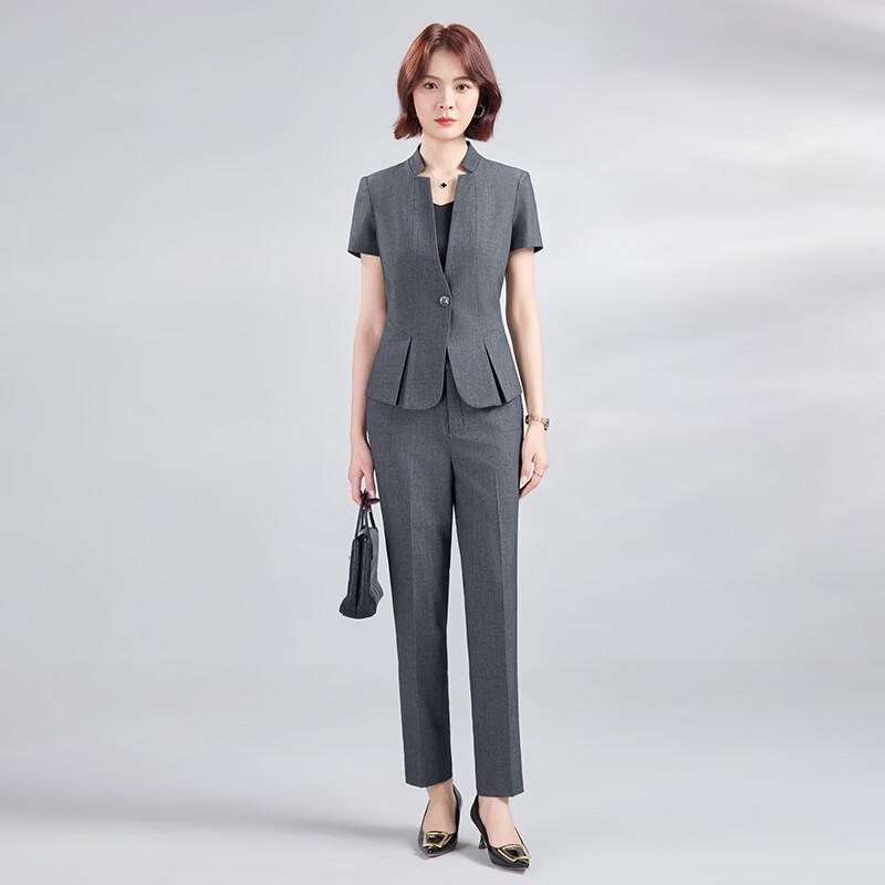 Women's Summer Professional Two-Piece Short Sleeve Suit