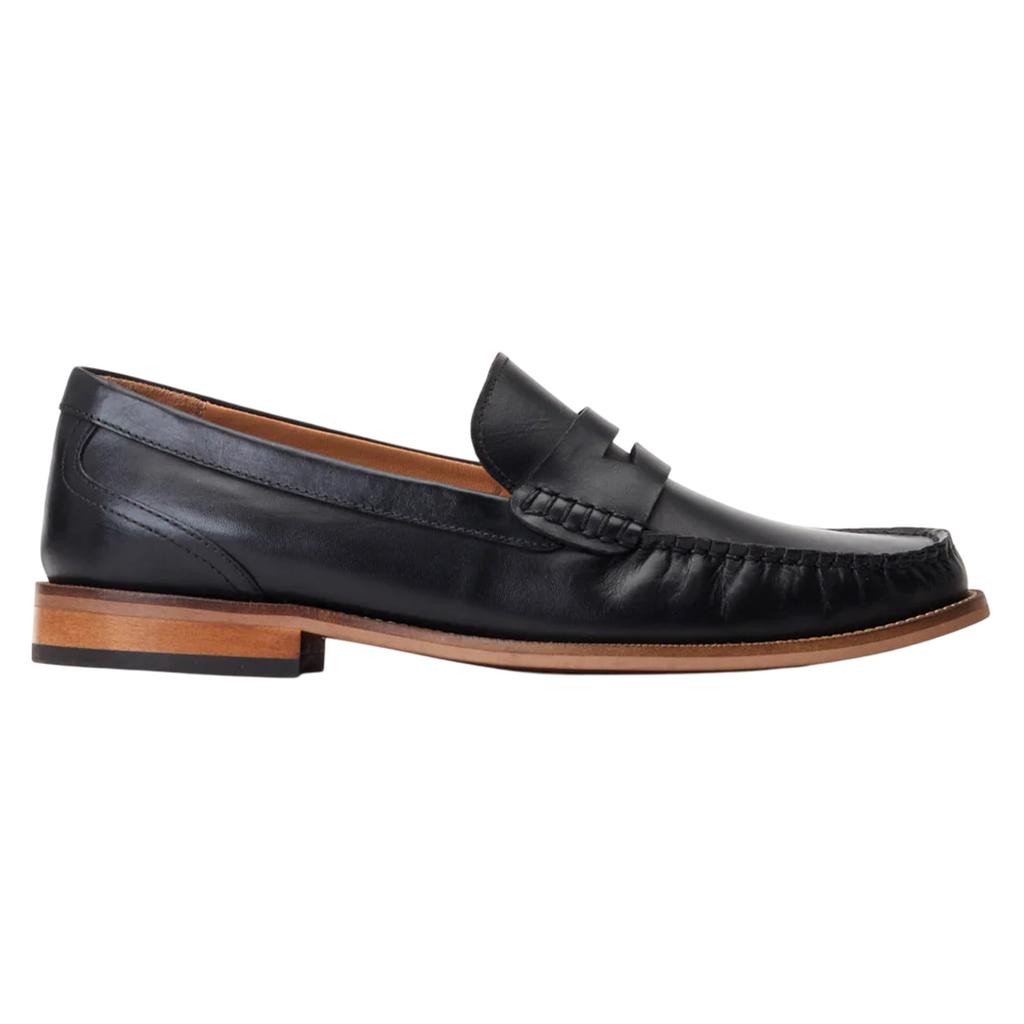 Base London Mens Garfield Leather Penny Loafers