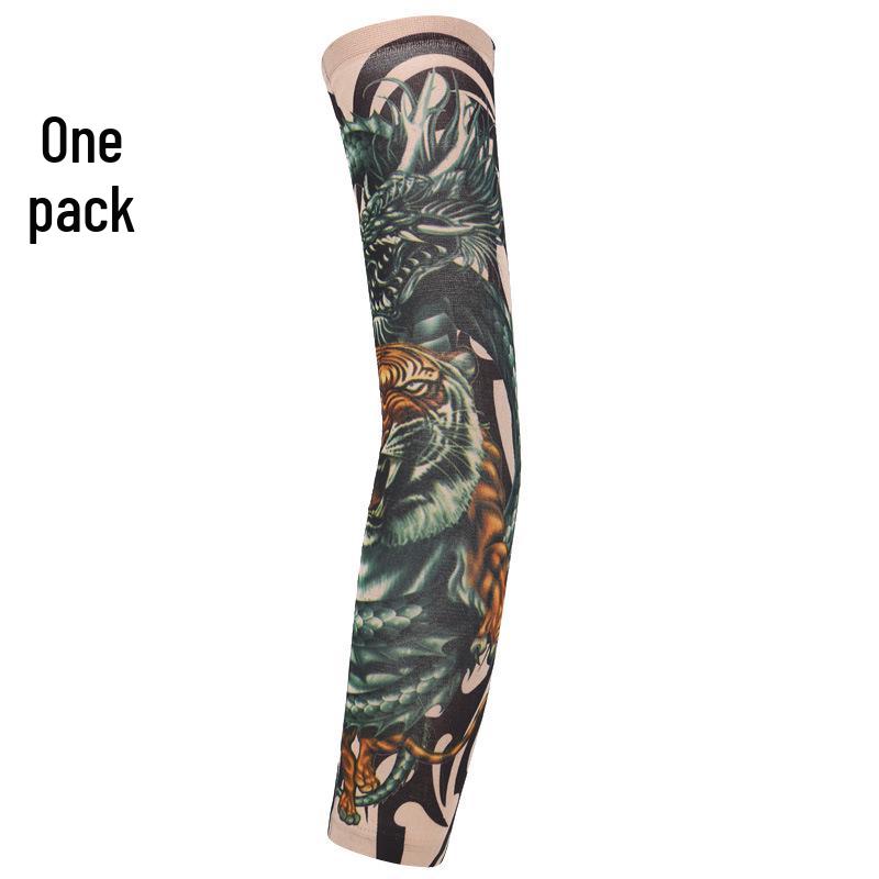 Seamless Outdoor Flower Tattoo Arm Sleeve - UV Protection for Cycling In Various Colors