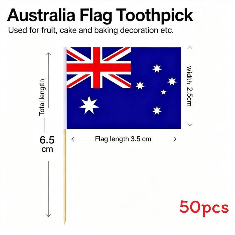 Multinational Flag Toothpick Food Decor Pack For Fruit Garnishes And Cocktails