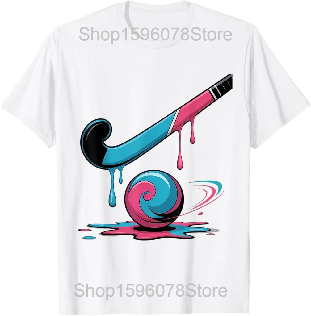 Funny Girls Love Field Hockey T Shirts Men Women Pure Cotton Humor Streetwear Tee Shirt Short Sleeve Unisex Gift Idea Clothing