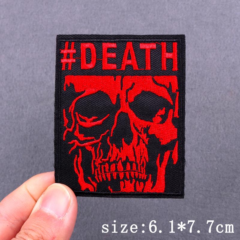 Hip Hop Punk Patch Iron On Patches For Clothing Thermoadhesive Patches On Clothes Skull Animal Embroidery Patch For Clothes