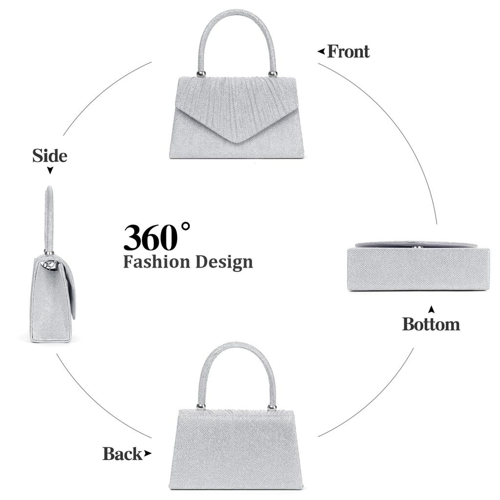 Bolsa de Festa Feminina RNIEGA, Bolsa de Ombro, Bolsa de Casamento, Bolsa para Cerimônia de Formatura, Presente para Recepção de Casamento, Bolsa Formal, 3 Formas