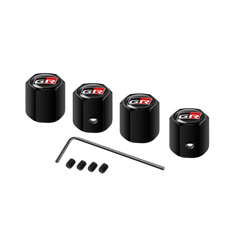 

Car Wheel Tire Stem Air Valve Caps Rim Plugs For Toyota GR Sport Gazoo Racing Yaris Corolla Hilux Supra C-HR 86 Tyre Accessories