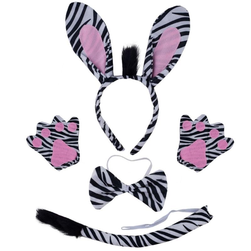 

Animal Zebras Headbands Zebras Bowtie Cartoon Ears Hair Hoop Zebras Tail Headwear Party Cosplay Photography
