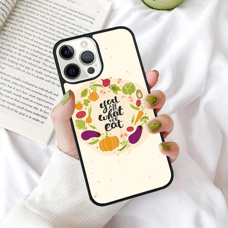Eat Fruit Not Friends Vegan Phone Case for iPhone 17 Air 16 PRO MAX 15 14 PLUS 12 11 13 Back Cover Fundas Shell Coque
